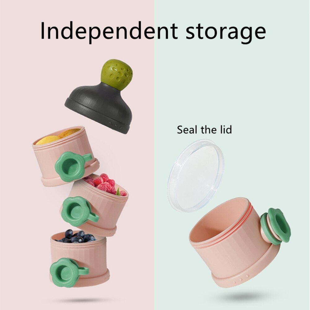 Bc babycare free splicing baby mjölkpulver formel dispenser stapelbar småbarn mjölkpulver formel behållare snacks förvaring