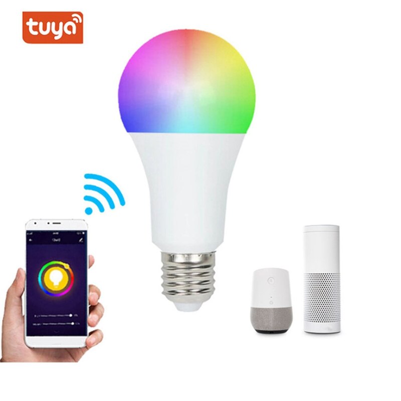Wifi Smart Bulb Alexa Voice Control Dimming Color Graffiti Compatible With App Control Google Home Light