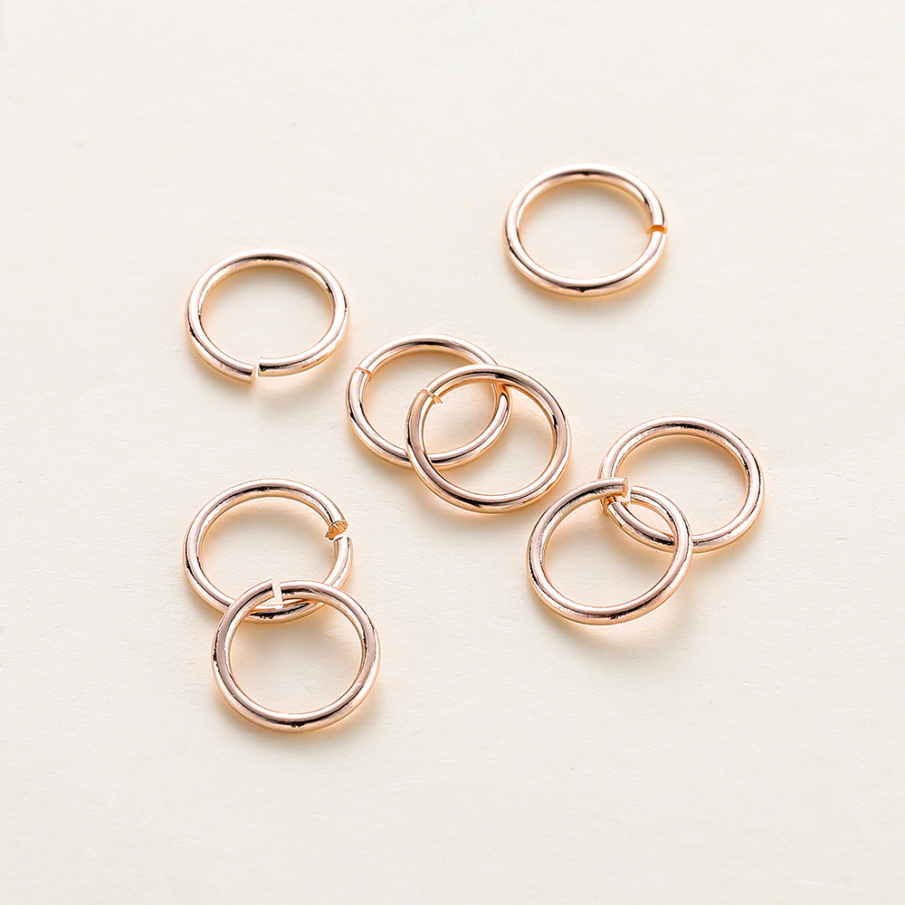 50-200 Stks/partij 14K/18K Echt Verguld Messing Open Sprong Ring Split Verbindingsringen Voor Diy Sieraden Maken Accessoires: M / green