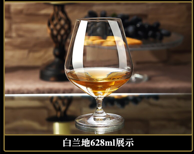 Copos de brandy de vidro de cristal de diferentes capacidades, copos de vinho branco, copos de uísque, copos de vinho curtos: 628ml