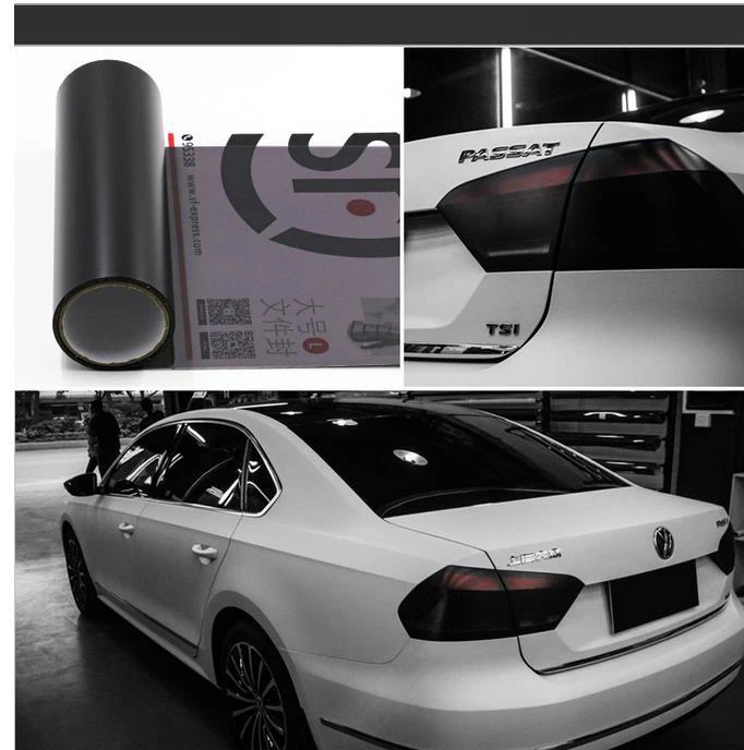 Car Headlight Taillight Protective Film Tint Vinyl Film Auto Lamp Film Sticker Sheet Color-Changing Smoke Matt Rear Fog Stickers: Transparent