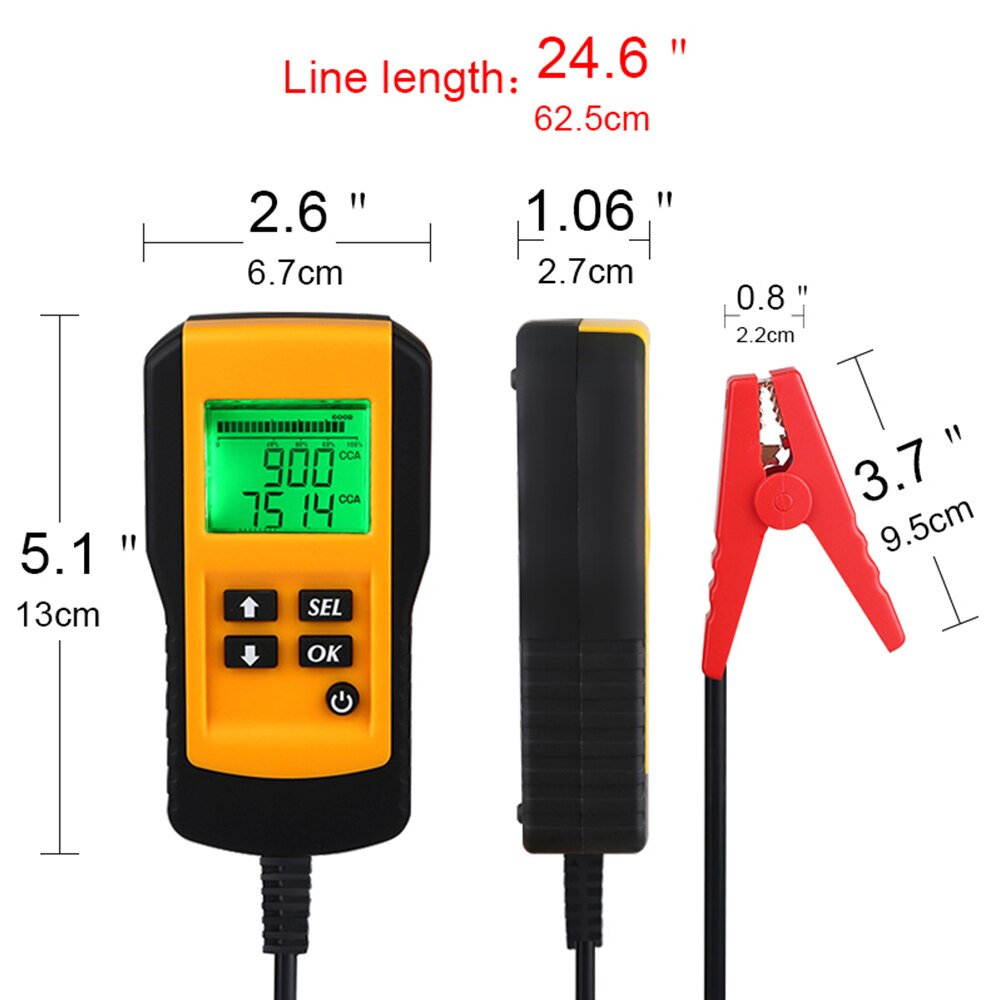 Tester Batteria Auto Digitale LED &ndash; Voltmetro Per Accendisigari 12V-24V