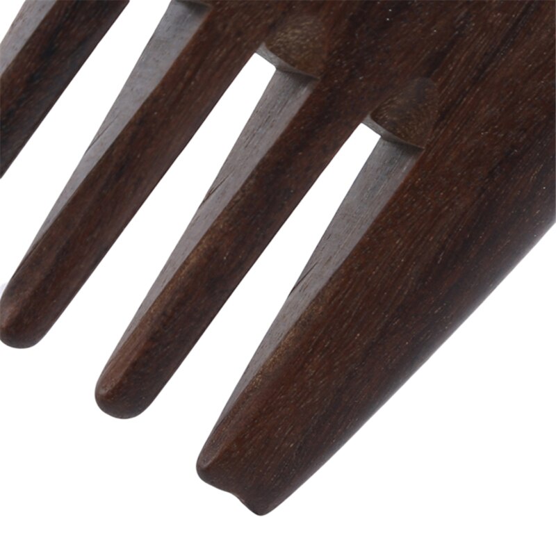 Novo bolso de madeira pente de sândalo ouro natural super largo dente pentes de madeira duplo lado gravado pequenos pentes de cabelo 1pc