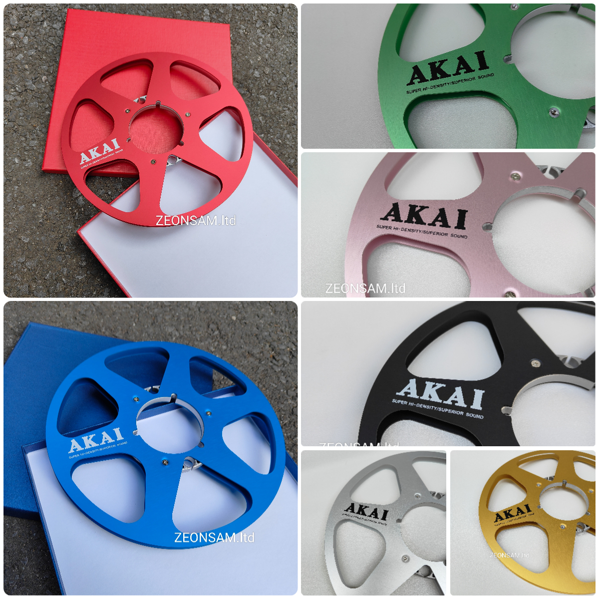 AKAI 10.5" X 1/4" Inch Empty Tape Reel Aluminum Reel to Reel Empty Take up Reel: MULTI