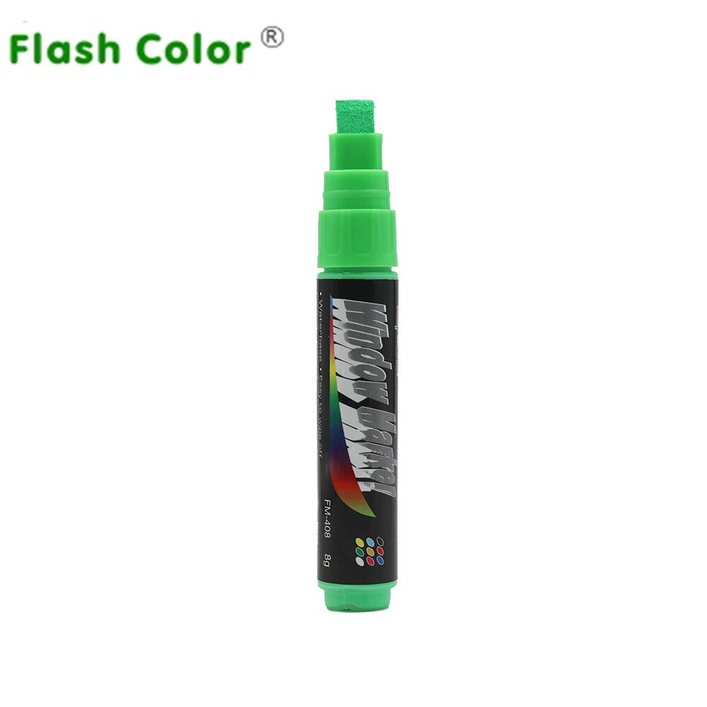 Flashcolor 8mm Bunte Textmarker Fenster Marker Stift für LED Schreibtafel, Tafel Aufkleber, Malerei: Grün