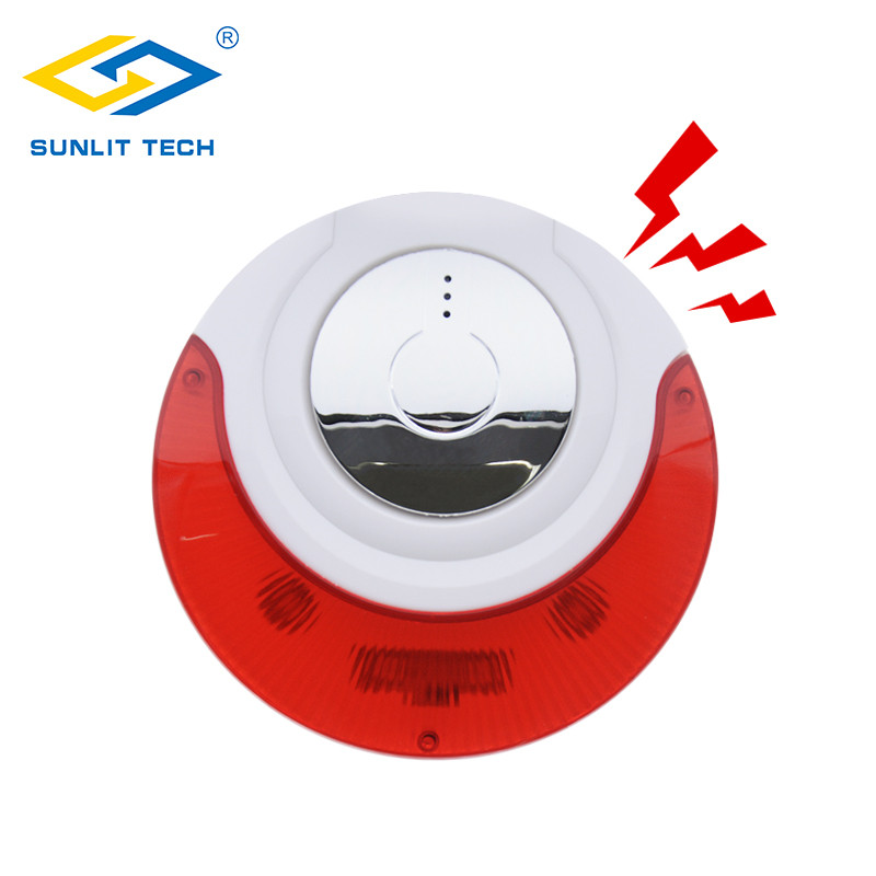Wireless 433MHz /868MHz Siren Indoor Sound and Flashing Light Siren Alarm System Strobe Siren For Home Security