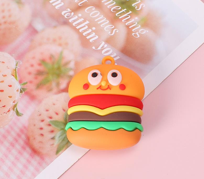 Jy01 10 künstliche lebensmittel-Burger, pommes, Pizza, weicher schlüsselanhänger, tasche, autoschlüssel, diy-kettenanhänger, zubehör, klein, jysp 220317