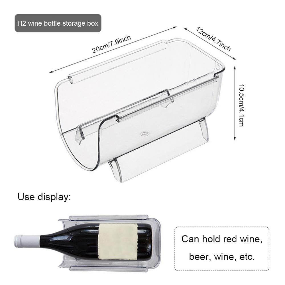 Wine Drink Storage Rack Overlap Refrigerator Rack Shelf Beer Wine Bottle Holder Anti Plastic Space Saving Refrigerator Tray
