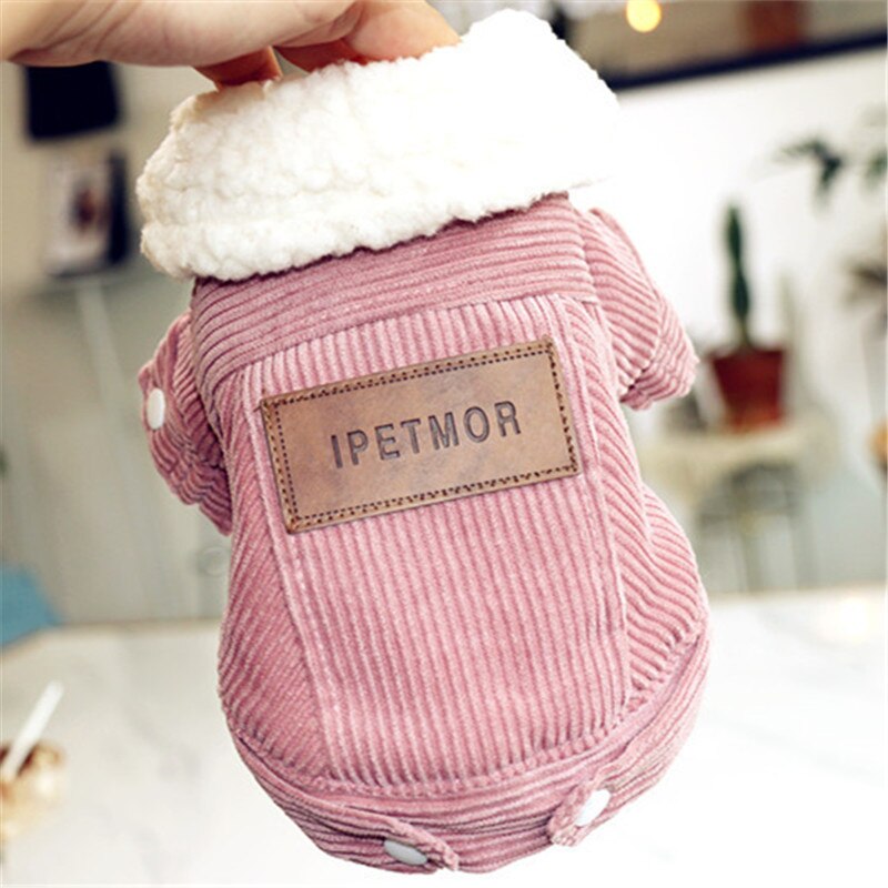 Dikker Warme Hond Jas Jas Kat Puppy Chihuahua Yorshire Poedel Bichon Frise Pommeren Kleine Hond Kleding Winter Huisdier Kleding: Roze / L