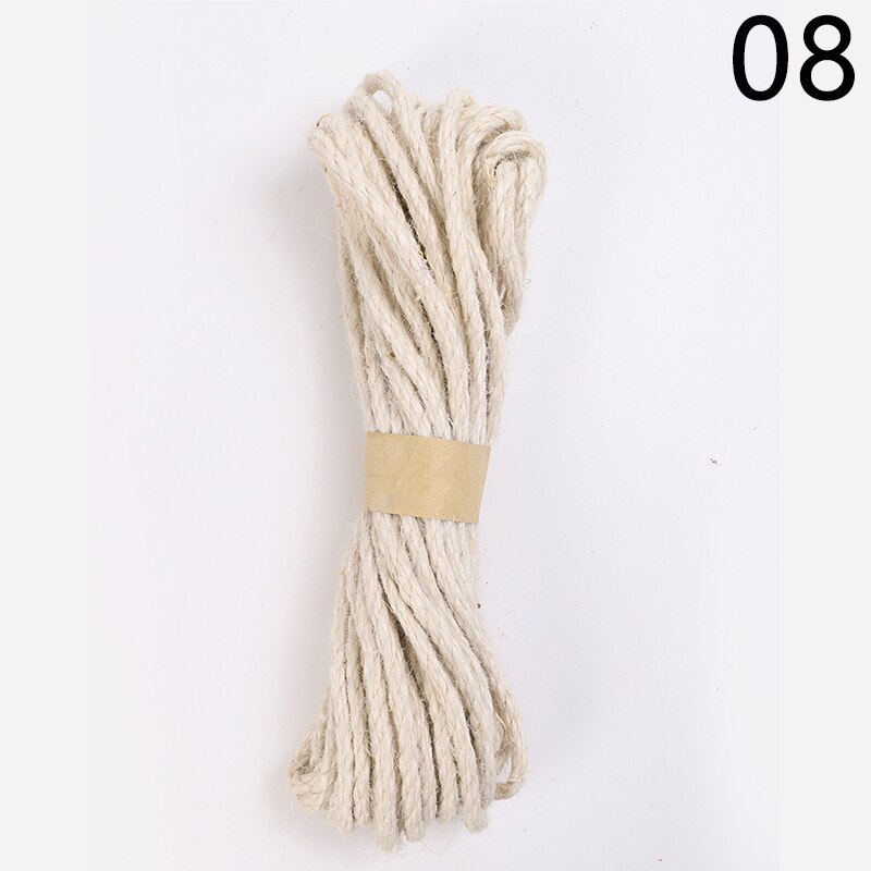 6mm 10meters/roll Burlap Rope Natural Jute Twine Burlap String Linen Rope Wedding Wrapping Cords Thread DIY decoration: 08