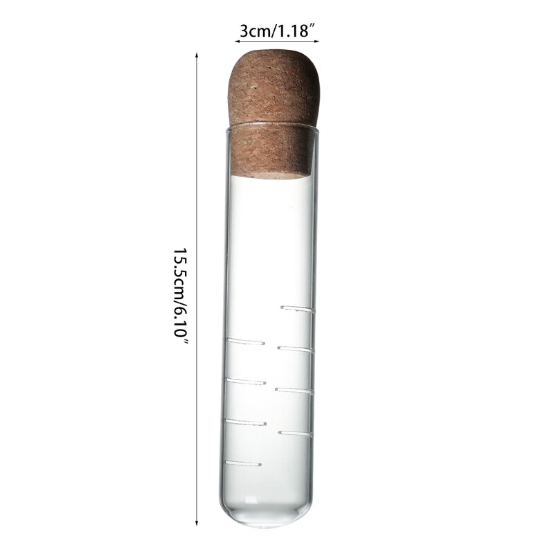 Cork Glass Bottle Transparent Tea Strainer Mini Empty Bottle Tea Infuser Tube Brewing Test Tube for Home Party Office