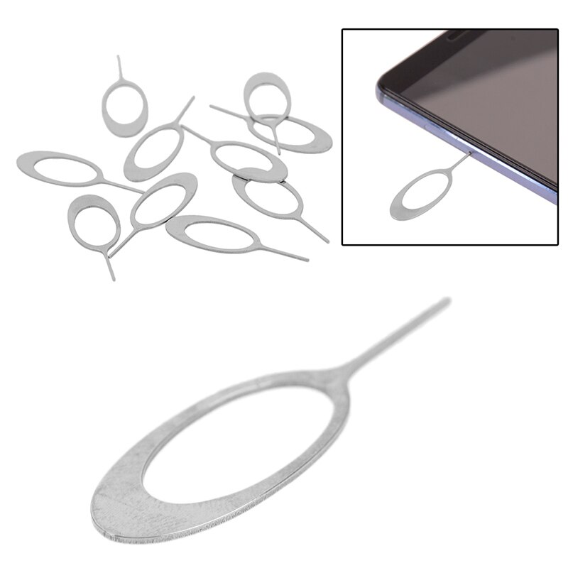 10pcs Sim Card Tray Removal Eject Pin Key Tool Stainless Steel Needle for iPhone iPad Samsung for Huawei xiaomi