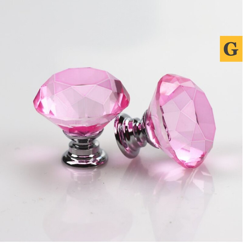 30 Mm Diamond Shape Crystal Glass Knoppen Kast Trekt Lade Knoppen Keukenkast Handvatten Handvat Hardware