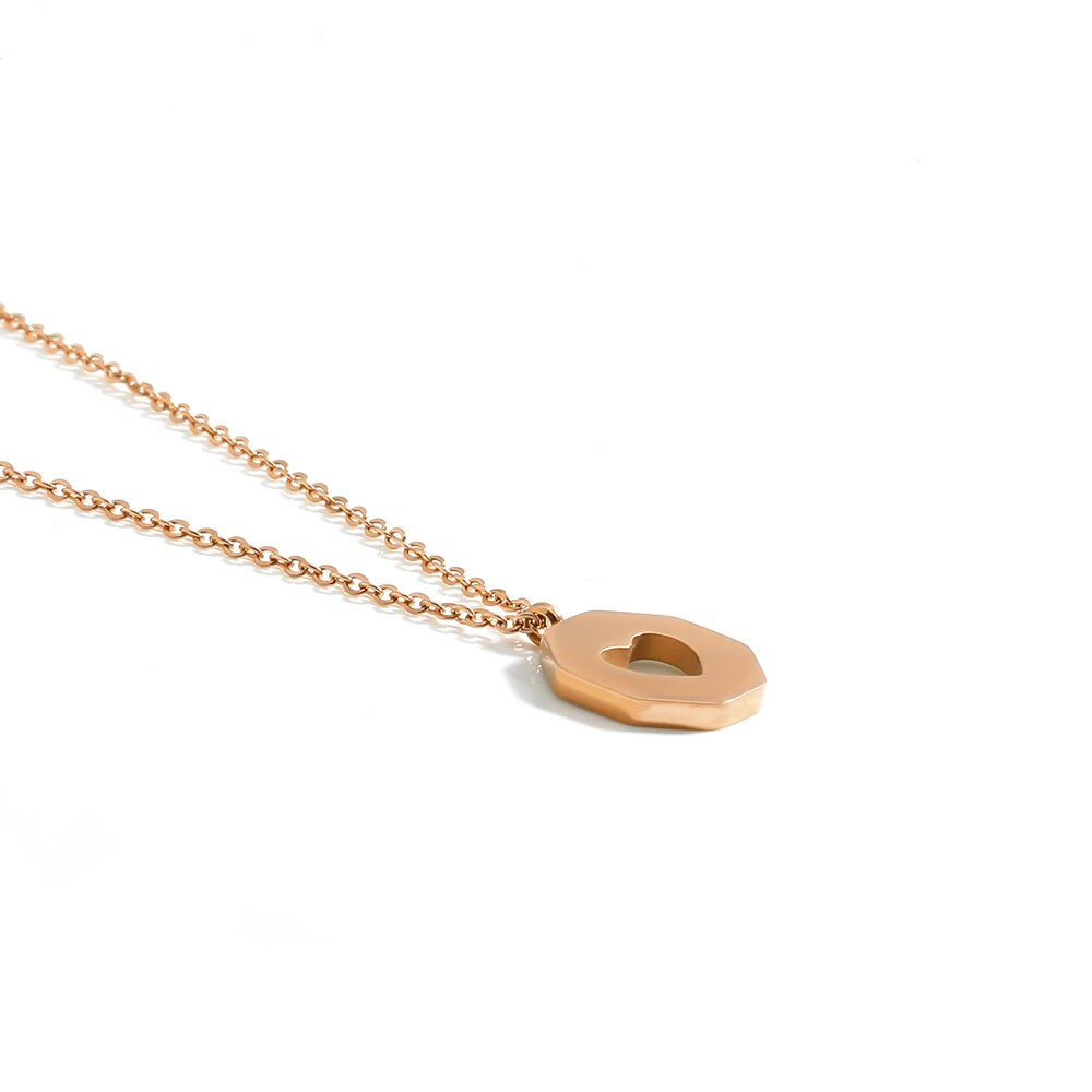 Yhpup-collier en acier inoxydable, 316l, or Rose, pendentif cœur creux, collier classique, breloque, pour femme