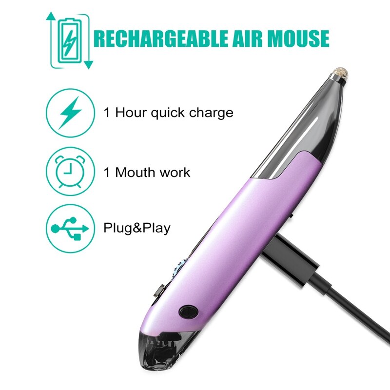 Bolígrafo ratón inalámbrico en forma de pluma Vertical, bolígrafo ratón óptico inalámbrico USB, 2,4G, 4 botones, para ordenador de escritorio/portátil