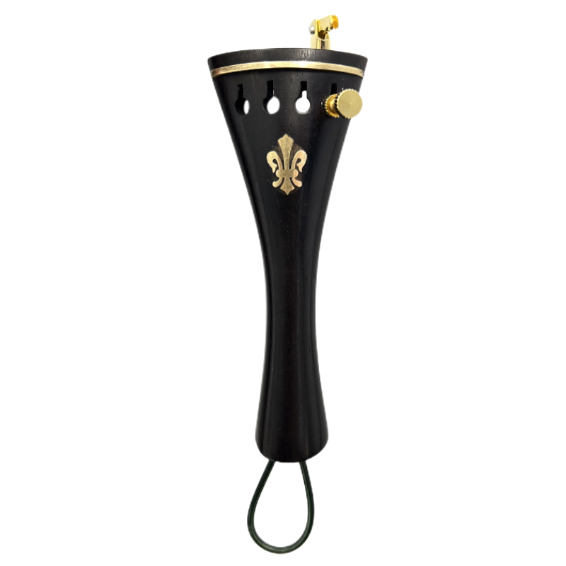 1 pieza de cola de violín 4/4 con cola de nailon, pieza trasera de piezas de violín, madera de azufaifa de /madera de ébano/palisandro, con Tun fino: Lavanda