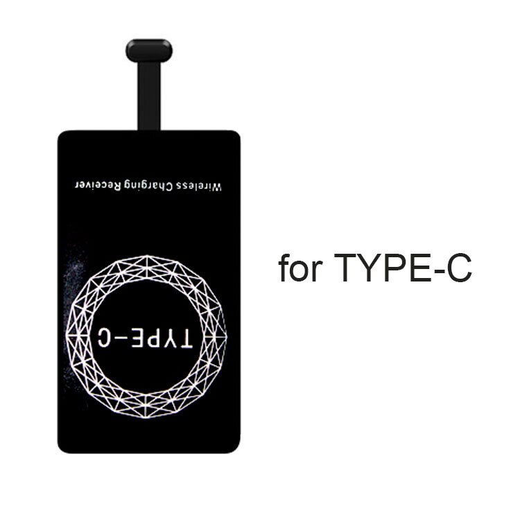 per Andriod tipo C Qi caricabatterie senza fili ricevitore pad bobina per Iphone 5 5s Se 6 6s 6splus 7 più tappetino adattatore di ricarica senza fili: For genere C