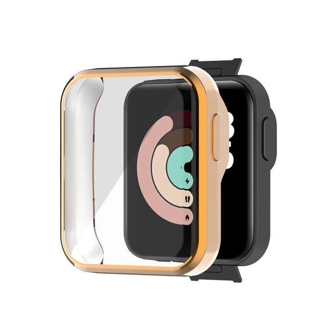 Dla Xiaomi Mi zegarek ochraniacz ekranu dla Xiaomi Mi zegarek Lite Redmi zegarek 1 2 okładka Ultra Slim inteligentny zegarek powłoka ochronna: Złota / for Redmi Watch