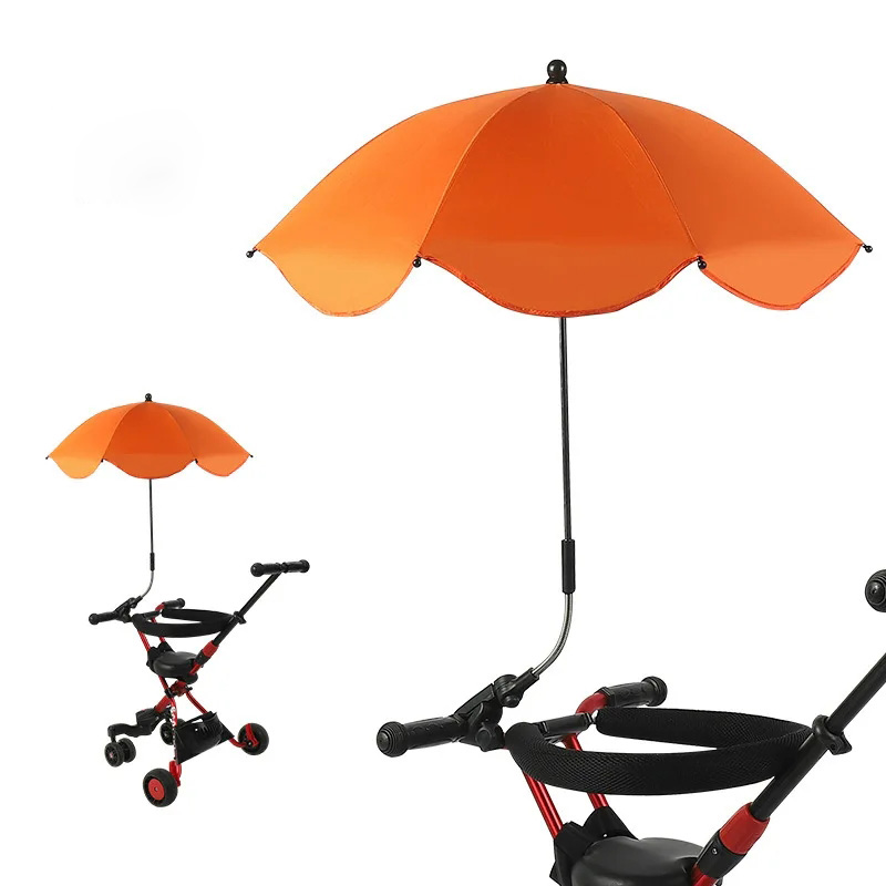 Universele babyparasol Kinderwagen Zonnescherm Zonwering Zonnescherm voor kinderwagens Waterdichte paraplu voor trolley: Zilver
