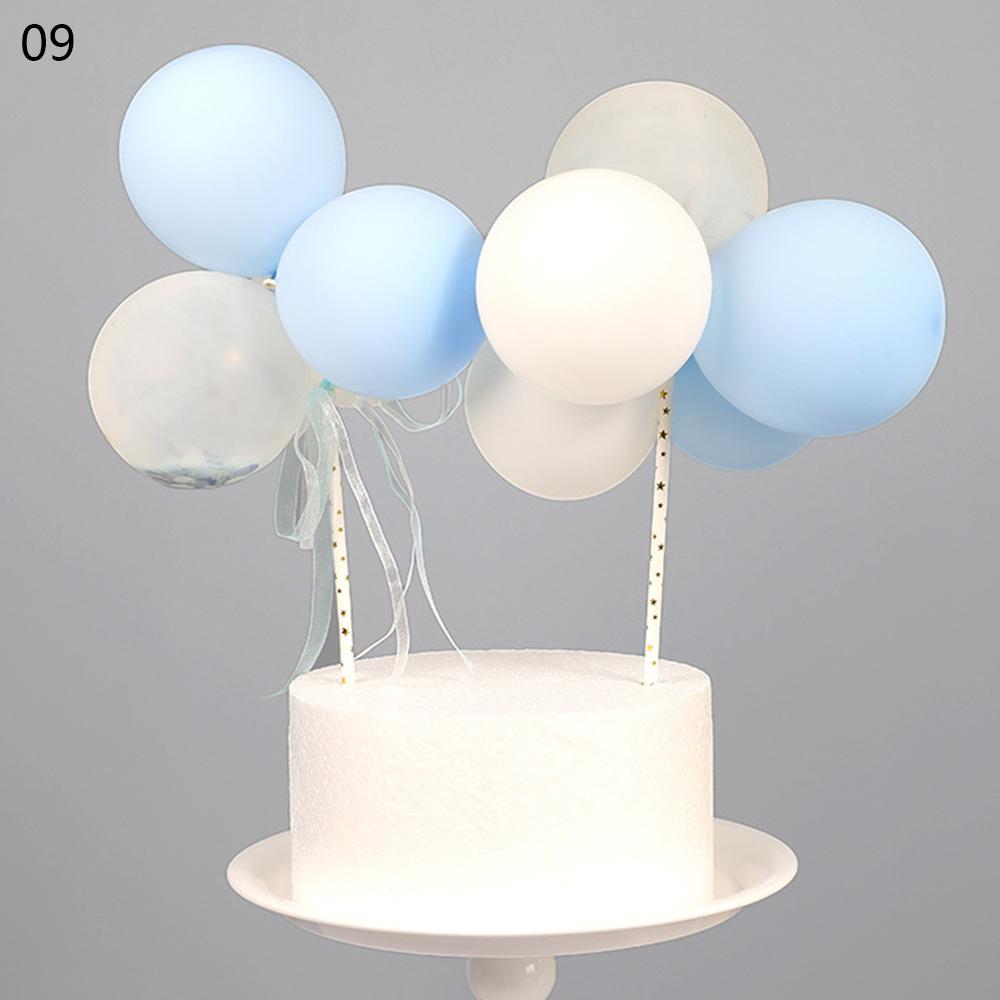 14 Stks/pak 5Inch Ballon Cake Topper Cloud Vorm Confetti Ballon Cake Topper Ballonnen Voor Verjaardag Baby Shower Wedding Decor: 09