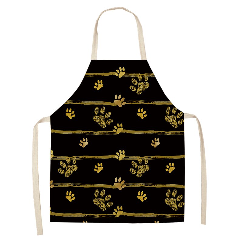 1Stck Bronzing Küche Schürze für Frau Ärmel Baumwolle Leinen Schürzen Hause Kochen Backen Lätzchen Reinigung Werkzeuge 53*65cm MG0033: F
