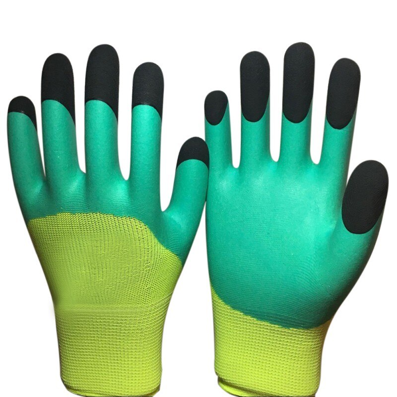 Non-slip waterdichte werkhandschoenen Werkhandschoenen Latex Rubber Werk Veiligheid Handschoenen Anti-Slippen Tuin Repareren Builder