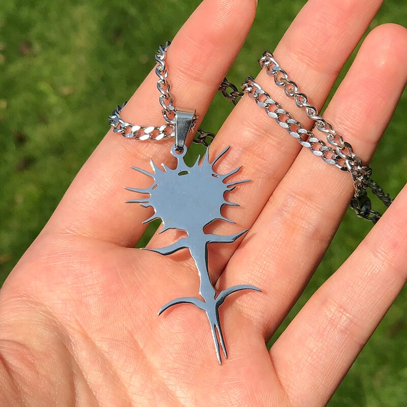 Goth Ghostemane Ketting Rvs Charm Kettingen Voor Vrouwen Zilveren Kleur Ketting Kettingen Sieraden Colgantes Mujer