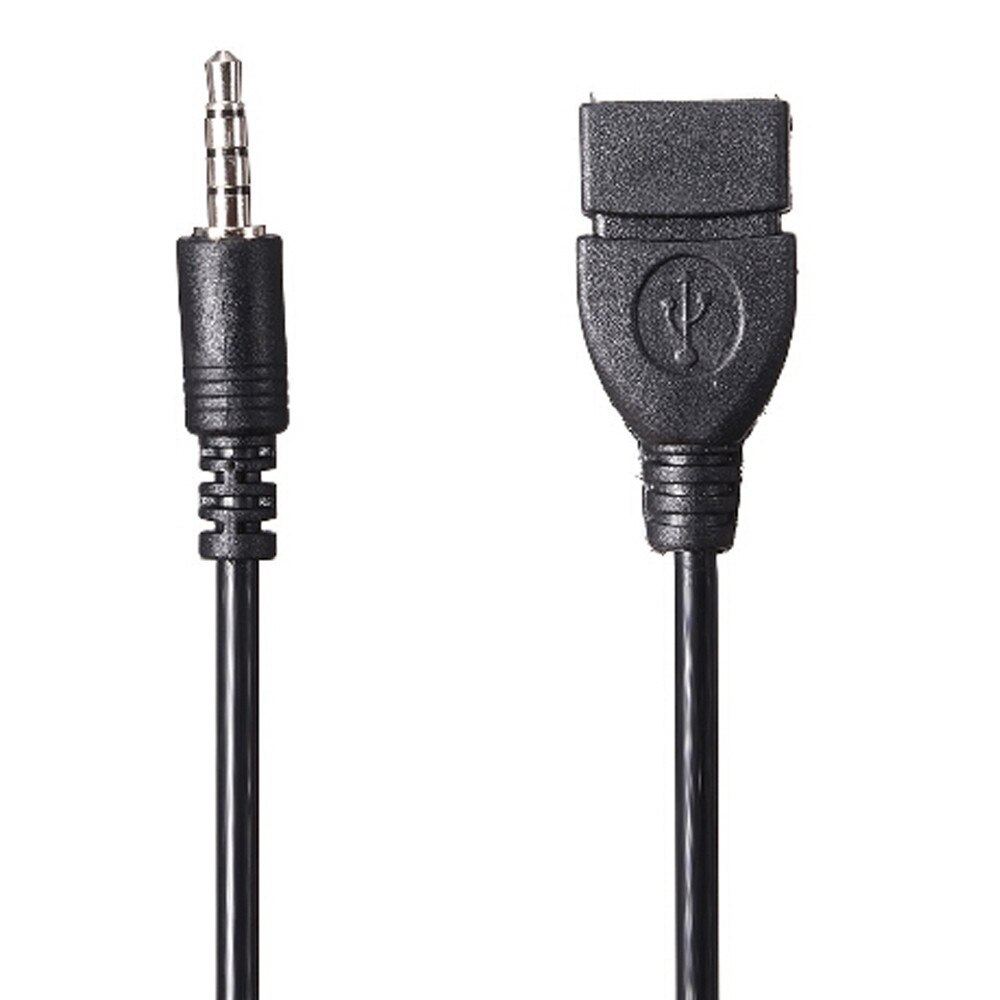3.5mm Male Audio AUX Jack to USB 2.0 Type A Female OTG Converter Adapter Cable Sep26