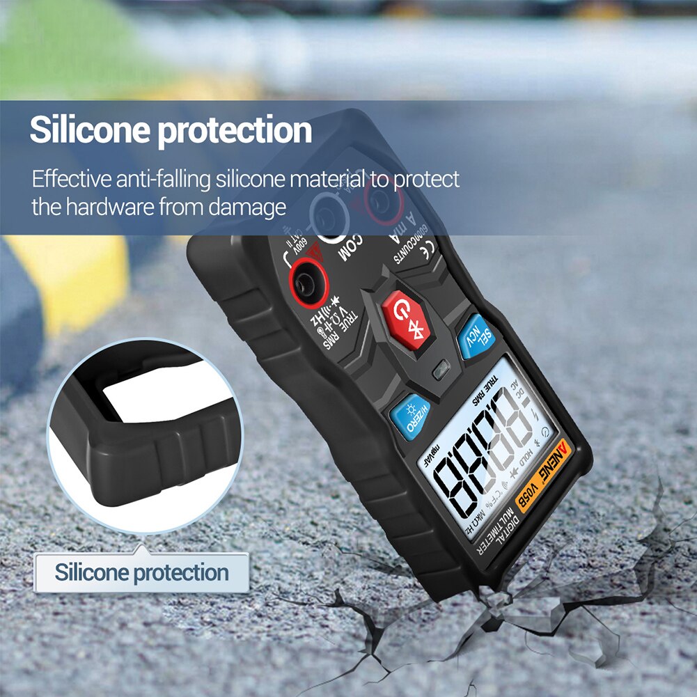 Multimètre numérique testeur portatif Bluetooth sans fil ABS mesure capacité analyse précise APP contrôle tension courant: Black