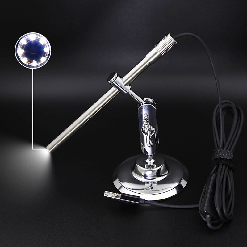 3 In 1 Digital Microscope 1080P USB Endoscope Camera 8 Leds IP67 1.0 mp 200X magnification Stand Magnifier Windows Android MAC