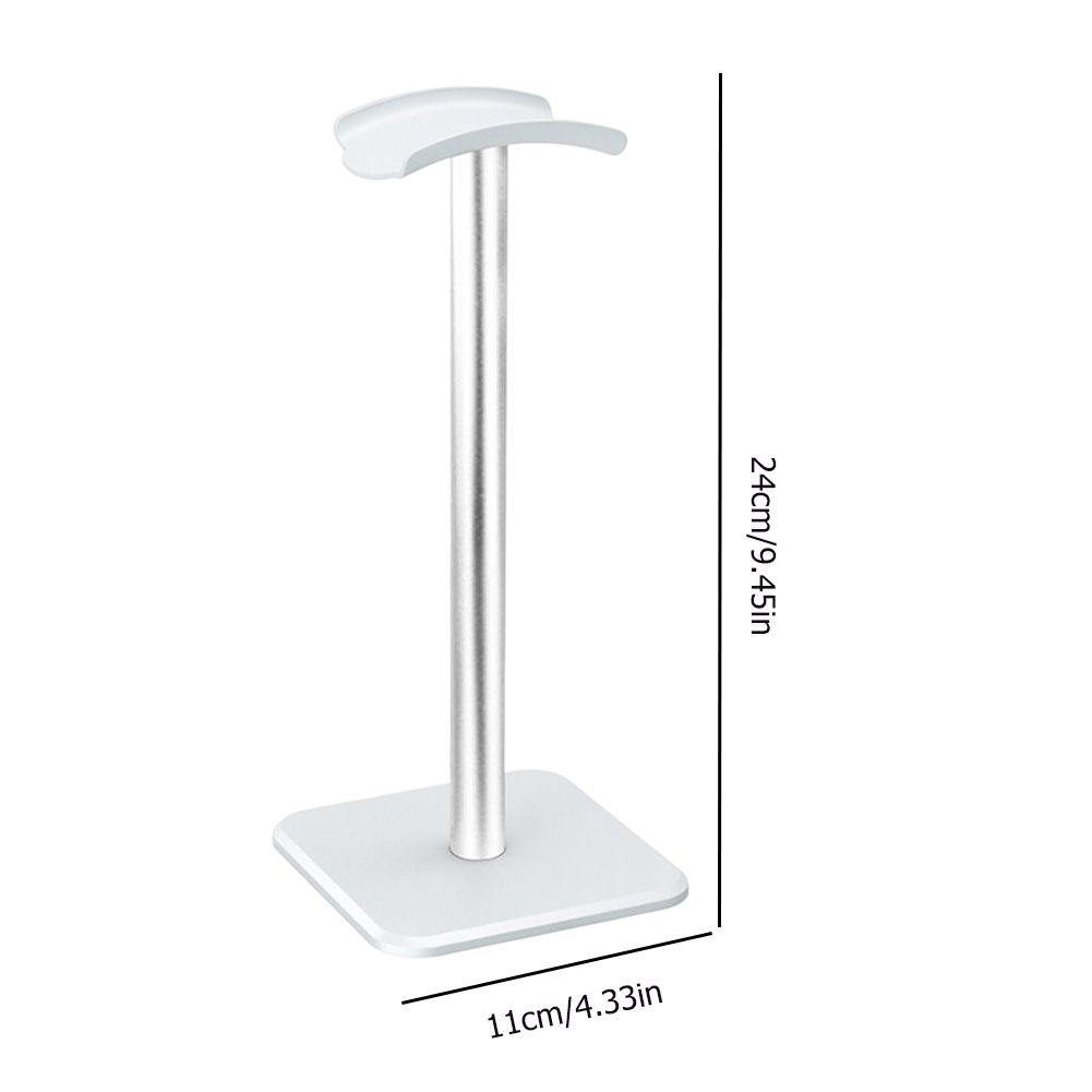 Aluminium Hoofdtelefoon Houder Rack Ruimte Besparing Desktop Organizer Display Oortelefoon Hanger Headset Ondersteuning Standaard: WHITE