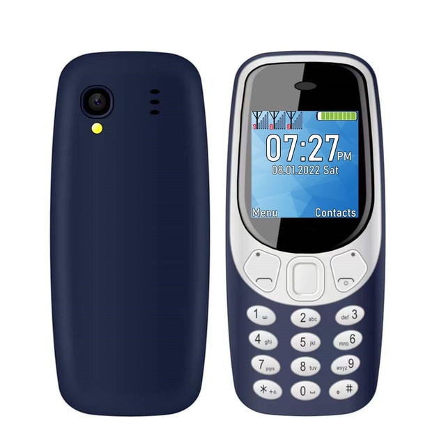 SERVO Kleine Mobiele Telefoon Bluetooth Dialer Magische stem Lage Straling Telefoongesprek Opname 2/3 SIM GSM Ontgrendeld Mini Mobiel: Goud