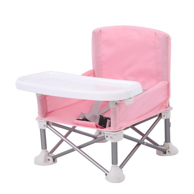 Silla plegable para niños y bebés, mesa de comedor portátil para exteriores, plegable, multifuncional: Pink