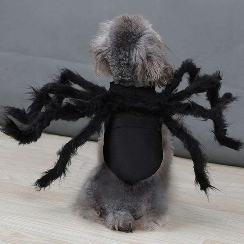 Spider Dog Costume Halloween Spider Pet Costumes Outfit Apparel Furry Spider Legs