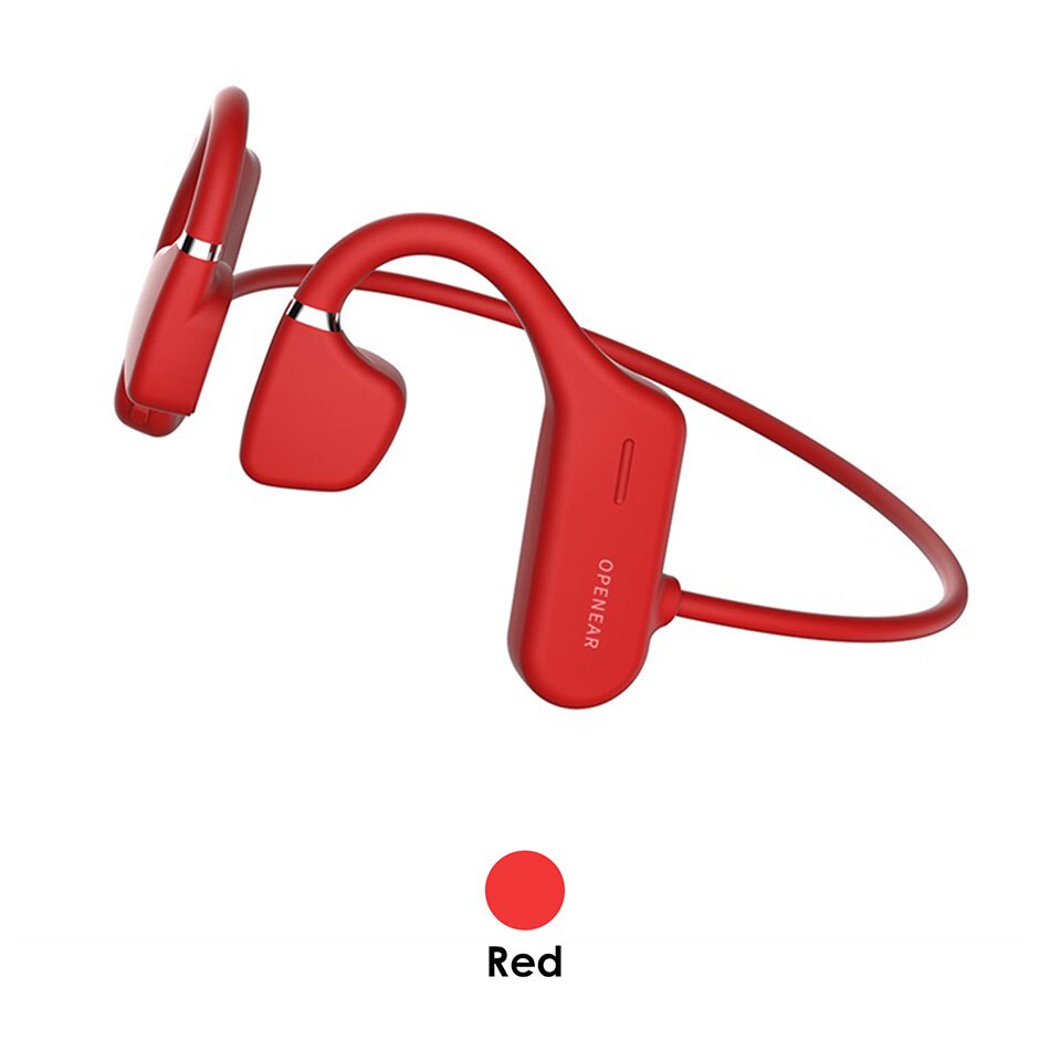 AS4 Luchtgeleiding Hoofdtelefoon Ultra Light Bluetooth 5.0 Draadloze Headset Open Oor Headset IPX5 Transpiratie Sport Koptelefoon: Red