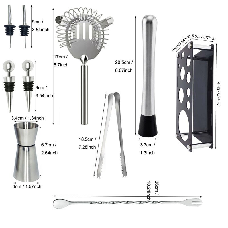 Wine regulator Cocktail Shaker Cup Premium Barware Set Drink Mixer 550/750ml Bar Tool With Wine Rack
