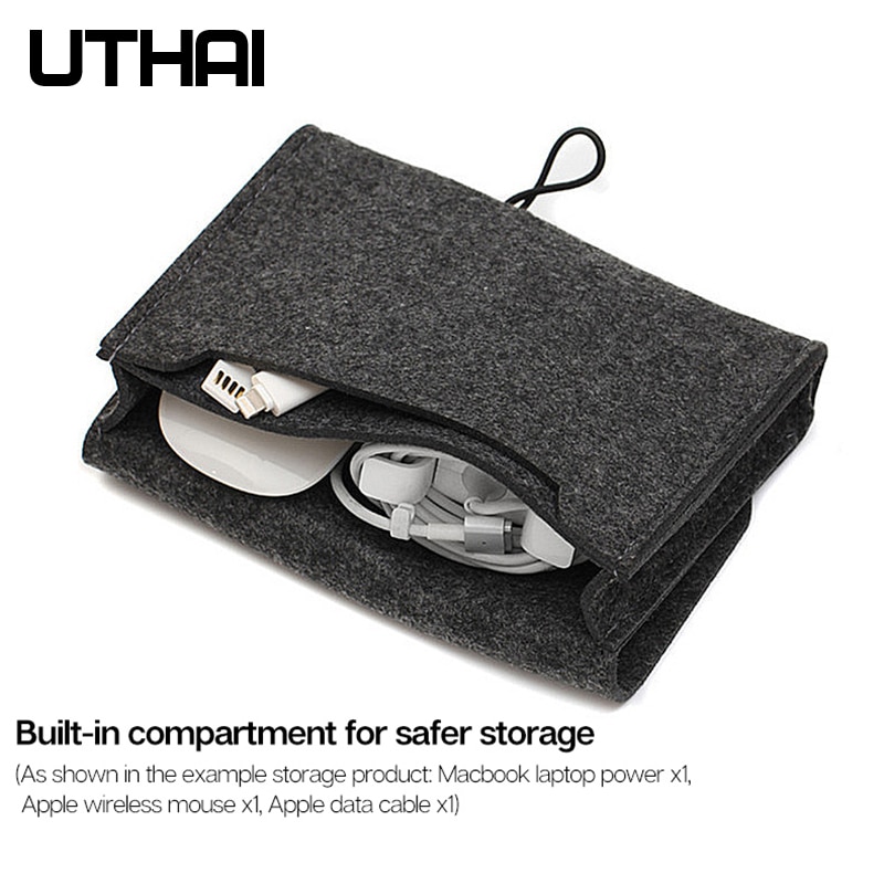 UTHAI T29 Portable 2.5&#39;HDD Case Storage Bag For Macbook Charger Mouse Mobile Power Bank Earphone Digital Accessories Protect Bag