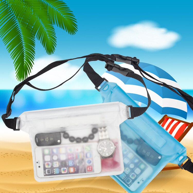 Riñonera impermeable para natación y buceo, morral de cintura para buceo, resistente al agua, en seco bajo el agua, bolsa con bolsillo