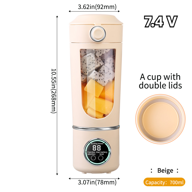 Yeni Taşınabilir Meyve Suyu Yapıcı Shake ve Smoothie'ler için Blender 700 ML Dayanıklı Paslanmaz Sıkacakları Çelik Bıçaklar Blender Smoothie Taşınabilir: Rood