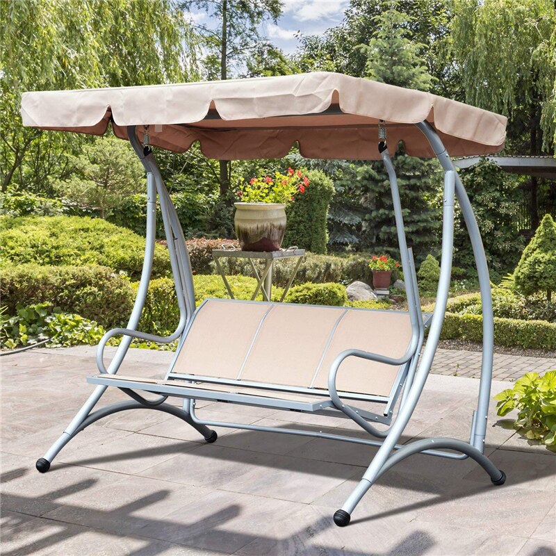 2/3- zits tuinschommelstoel luifelhoes schaduwdoek waterdicht uv-bestendig buiten tuin hangmat tent schommel bovenhoes niet vervaagd