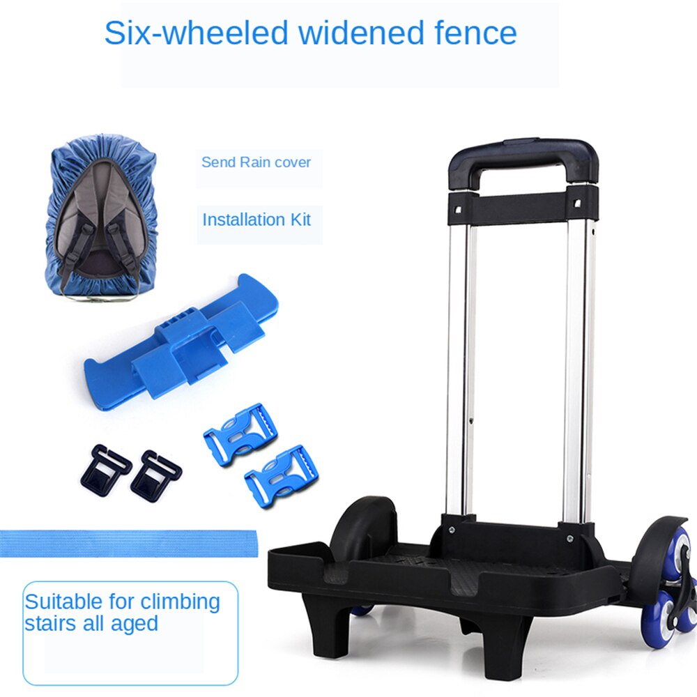 B-LIFE Folding School Bag Trolley Dolly Cart Student Backpack with Rolling Wheels Portable Luggage Cart Perfect for Childen: Q1