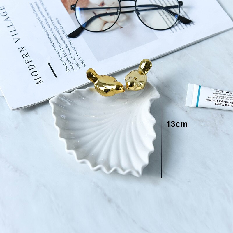 Nordic Keramische Sieraden Lade Decoratieve Schotel Voedsel Plaat Ketting Opslag Trays Ringen Armbanden Houder Creatieve Decoratie: 9