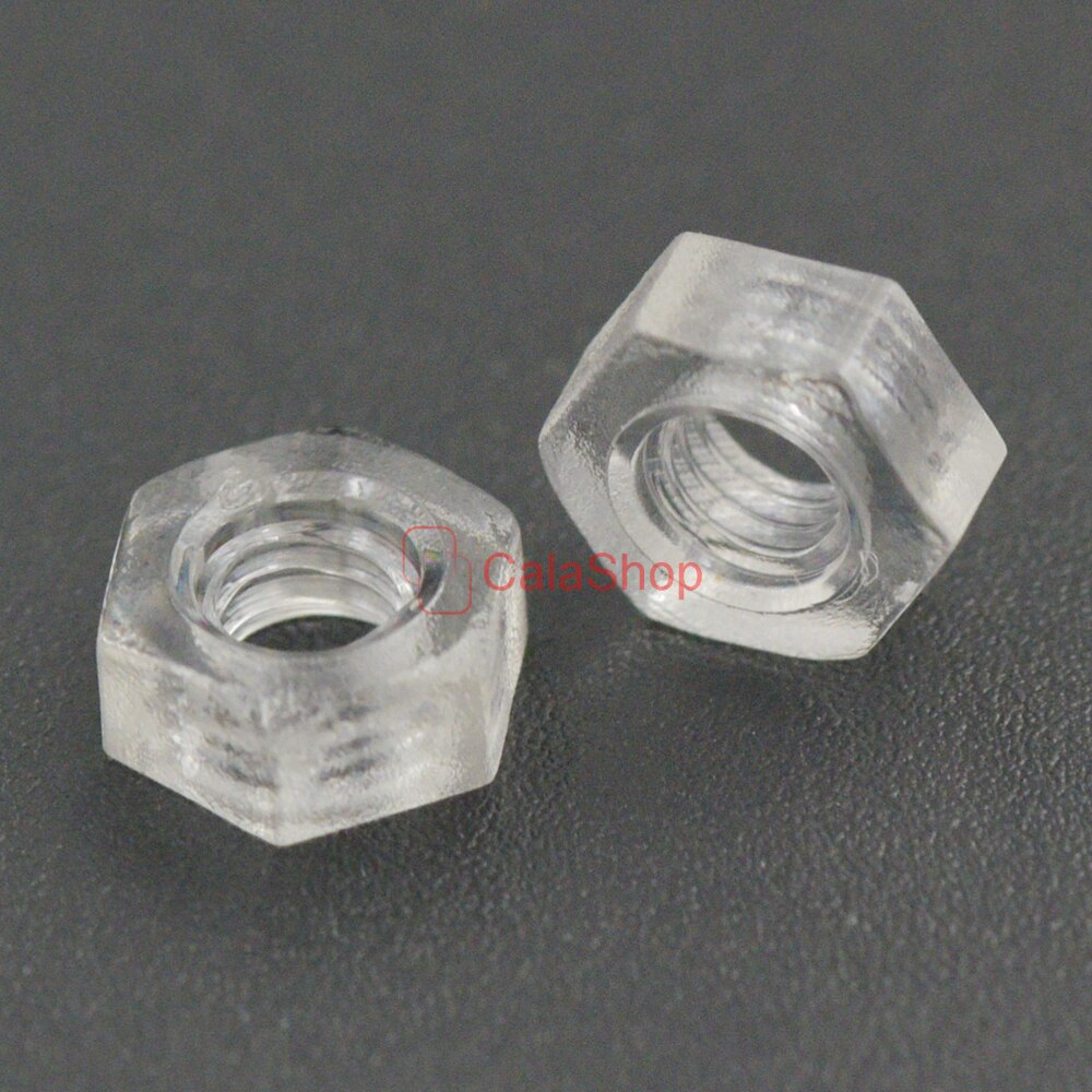 50 Teile/los M3 M4 Acryl Durchsichtigen Nylon Runde Kreuzschlitzschrauben Schrauben mit Sechskantmuttern