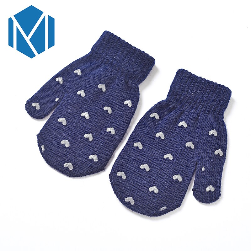 Miya Mona Star Kids Children Unisex Winter Warm Lanyard Glove Boy Girls Wool Knitted Luvas Covered Fingers Mittens Gloves