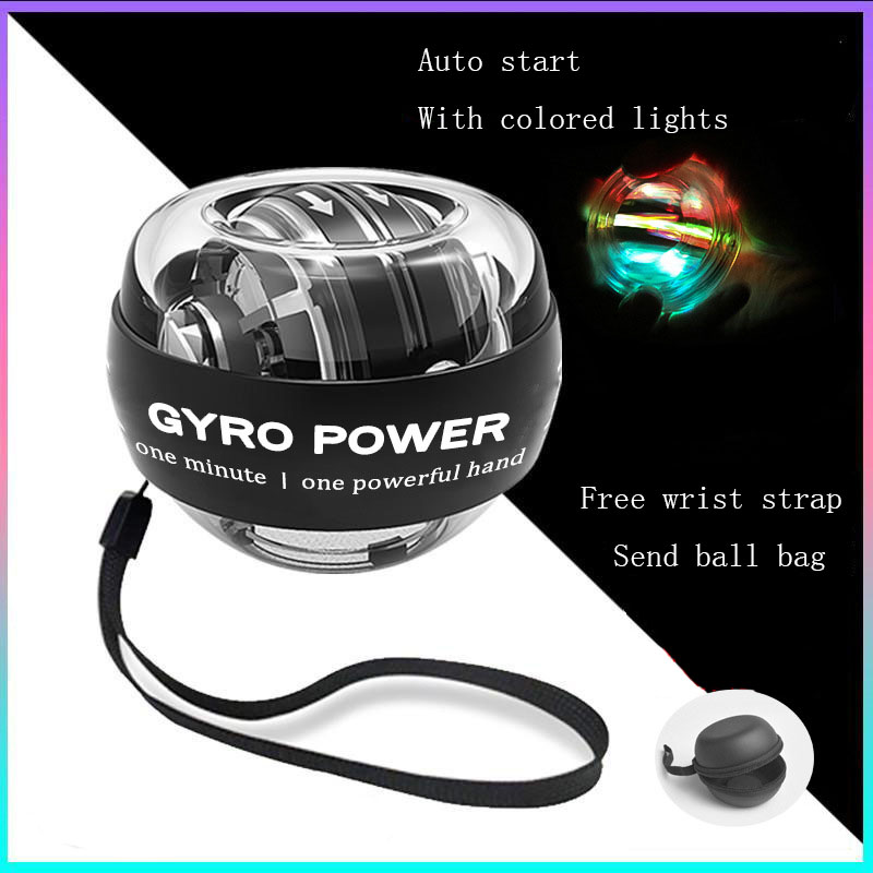 Rainbow Led Muscle Power Ball Wrist Ball Trainer Relax Gyroscope Powerball Gyro Arm Exerciser Strengthener Fitness Equipments: 8