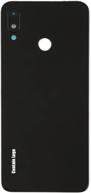 Vitre arrière pour Huawei Nova 3i couvercle de batterie boîtier de porte arrière pour Huawei NOVA 3i couvercle de batterie + objectif de caméra INE-LX1 LX2: Black With Lens