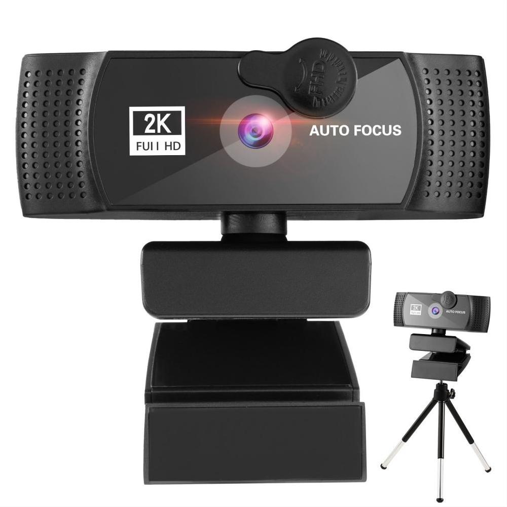 Elecpow 2K 4K HD Webcam conferenza PC Web Camera Autofocus USB Web Cam Laptop Desktop per ufficio riunione casa con microfono: 2K Webcam