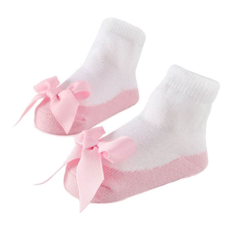 Baby girl socks Ribbon Butterfly Newborn Baby Ballerina Baby Socks Birth Girl Sweet Princess children's socks