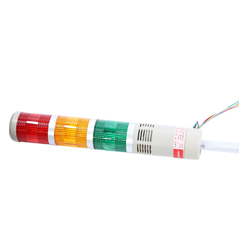 Industriële Multilayer Stack Light Signal Tower Lamp Waarschuwingslampje Alarm Let Lamp Met Zoemer 3 Layer AC220V/110V DC24V/12V