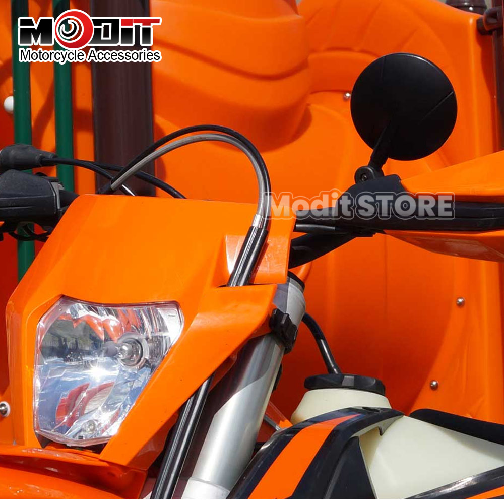 Uniwersalne lusterko wsteczne motocyklowe 7/8“22MM z regulacją obrotu, boczne okrągłe lusterko robić motocykli terenowych, supermoto, enduro